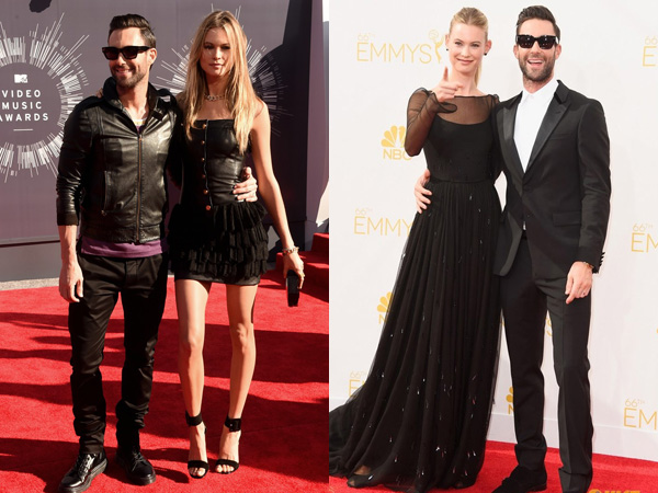 Gaya Kompak Adam Levine & Behati Prinsloo di MTV VMA vs Emmy Awards, Mana Lebih Modis?
